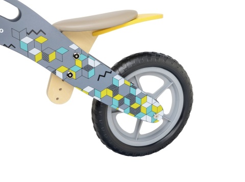 CASPER Lionelo drewniany rowerek biegowy 12 cali do 30kg 3lata+ kolor grey