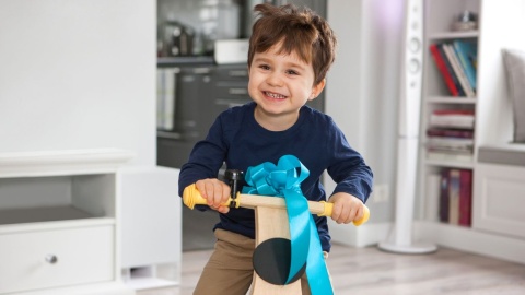 CASPER Lionelo drewniany rowerek biegowy 12 cali do 30kg 3lata+ kolor grey