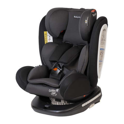 GOLDEN 360 BabySafe 0-36kg obrotowy fotelik samochodowy z IsoFix - Black Grey (czarno-szary)