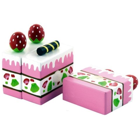 Viga Drewniany Tort Truskawkowy Ciasto do krojenia