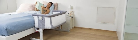 Chicco Next 2 Me AIR łóżeczko dostawne 0m+ spanie z dzieckiem - STONE