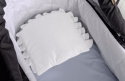 Poduszka z falbanką velvet dla noworodków Sensillo - Biały
