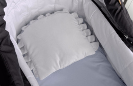 Poduszka z falbanką velvet dla noworodków Sensillo - Szary