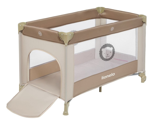 ADRIAA łóżeczko turystyczne Lionelo, kojec, moskitiera - Capuccino
