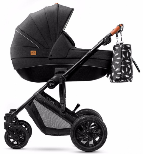 Kinderkraft Wózek Głeboko Spacerowy PRIME 2w1 Black do 22 kg + Mommy Bag