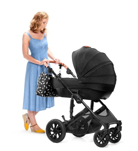 Kinderkraft Wózek Głeboko Spacerowy PRIME 3w1 Black do 22 kg + Mommy Bag