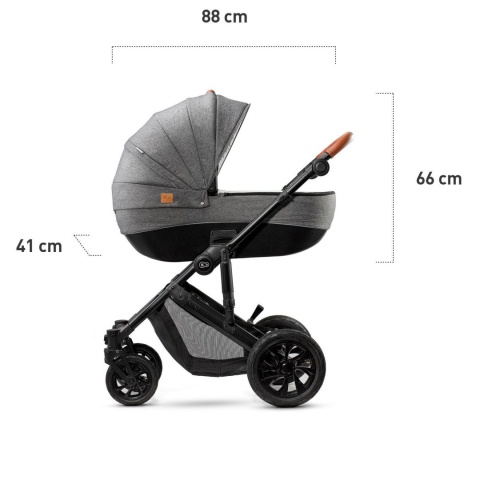 Kinderkraft Wózek Głeboko Spacerowy PRIME 3w1 Black do 22 kg + Mommy Bag