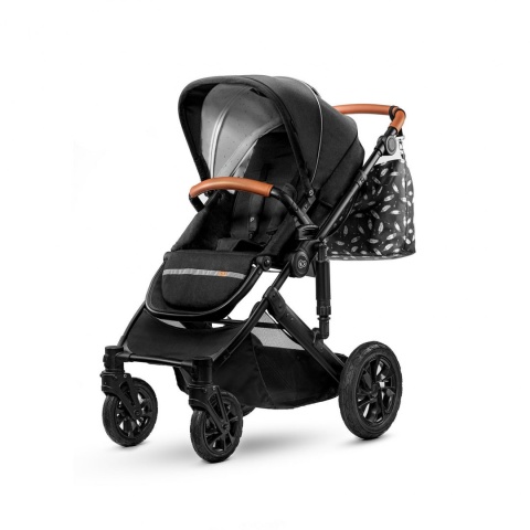 Kinderkraft Wózek Głeboko Spacerowy PRIME 3w1 Black do 22 kg + Mommy Bag