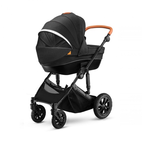 Kinderkraft Wózek Głeboko Spacerowy PRIME 3w1 Black do 22 kg + Mommy Bag