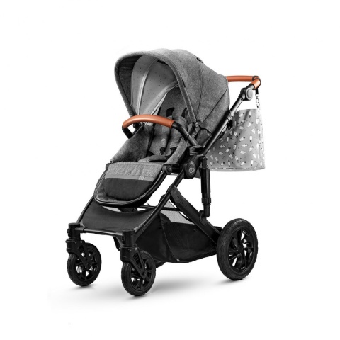 Kinderkraft Wózek Głęboko Spacerowy PRIME 3w1 Grey do 22 kg + Mommy Bag
