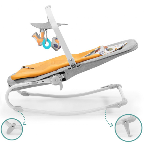 Kinderkraft Leżaczek FELIO - Forest Yellow