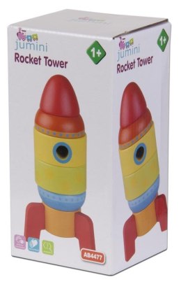 Zabawka drewniana wieża rakieta