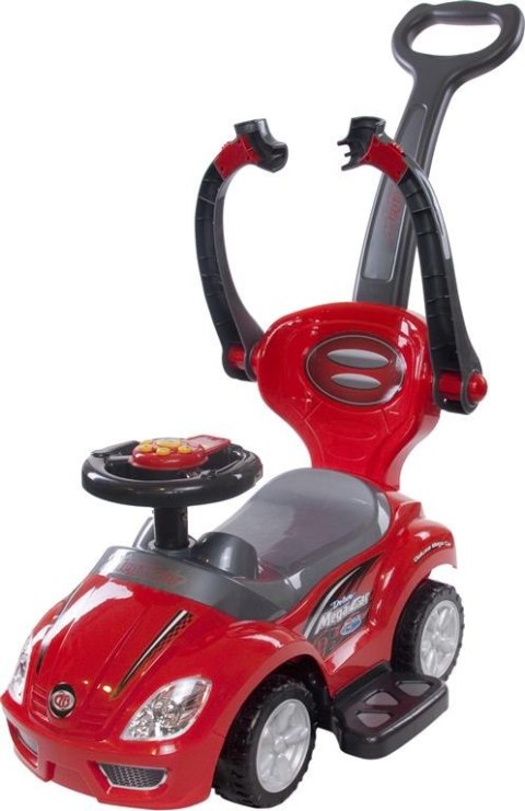 Jeździk pchacz chodzik Mega car z popychaczem 24m+ czerwony
