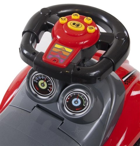 Jeździk pchacz chodzik Mega car z popychaczem 24m+ czerwony