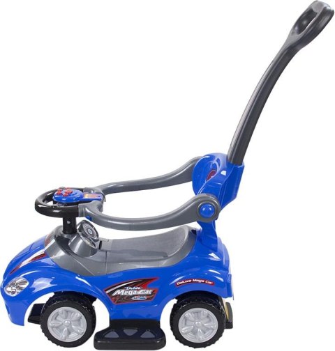 Jeździk dla dziecka Mega car z popychaczem 24m+ niebieski