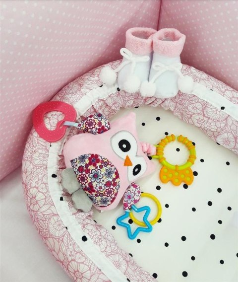 Zabwaka pluszowa sówka z wibracją różowa