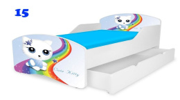 NOBIKO Łóżko Small Rainbow z szufladą 140x70 Hello Kitty