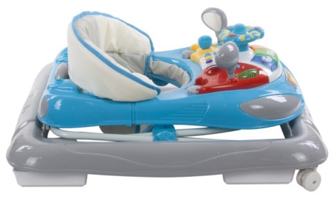 Chodzik z kierownicą i popychaczem - niebiesko szary