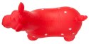 Skoczek konik gumowy - czerwony w białe gwiazdki