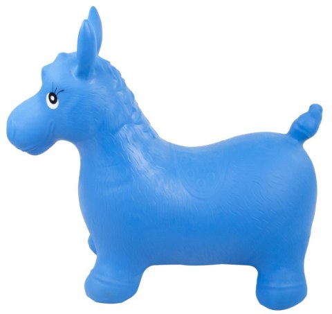 Skoczek konik gumowy - niebieski