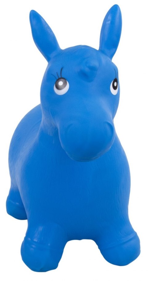 Skoczek konik gumowy - niebieski