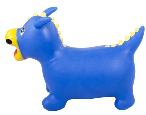Skoczek smok gumowy - niebieski