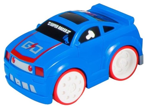 Zabawka interaktywne autko ścigacz z odgłosem silnika niebieskie