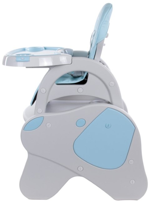 Krzesełko do karmienia 2w1 piesek szaro - turkusowy