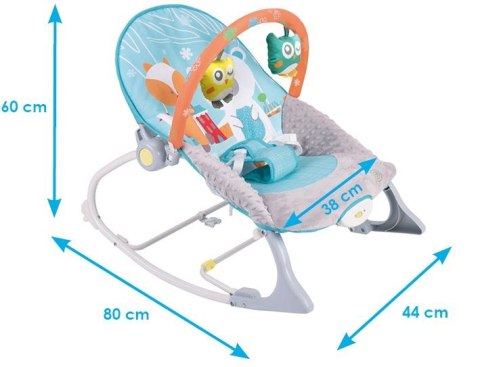 Leżaczek bujaczek „leśni przyjaciele"