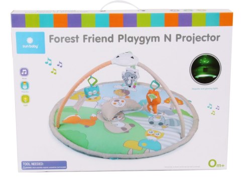 Mata edukacyjna dla niemowląt XXL z rzutnikiem i melodiami 110x110 cm