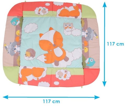 Mata edukacyjna dla niemowląt, kojec z piłkami 117x117cm