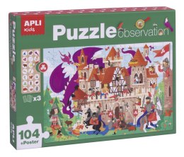 Puzzle obserwacyjne Apli Kids - Zamek 104 el.5+