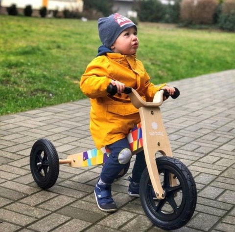 Rowerek biegowy drewniany 2w1 Twist Mosaic Black Edition