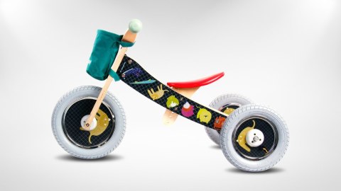 Rowerek biegowy drewniany 2w1 Twist Safari by Mamala.leo Black