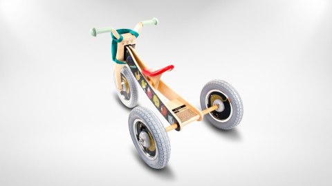 Rowerek biegowy drewniany 2w1 Twist Safari by Mamala.leo Black