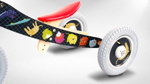 Rowerek biegowy drewniany 2w1 Twist Safari by Mamala.leo Black