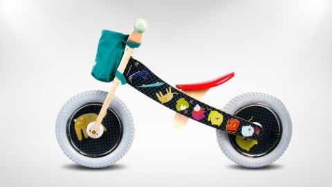 Rowerek biegowy drewniany 2w1 Twist Safari by Mamala.leo Black