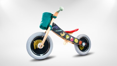 Rowerek biegowy drewniany 2w1 Twist Safari by Mamala.leo Black