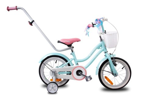 Rowerek dla dzieci 14" Star bike - turkusowy z różowym siodełkiem