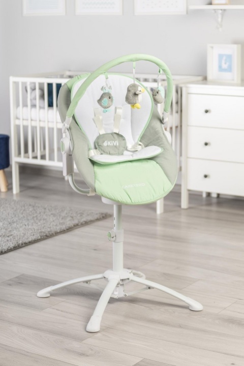 KIVI Caretero 3w1 krzesełko do karmienia funkcja leżaczka i huśtawki - MINT