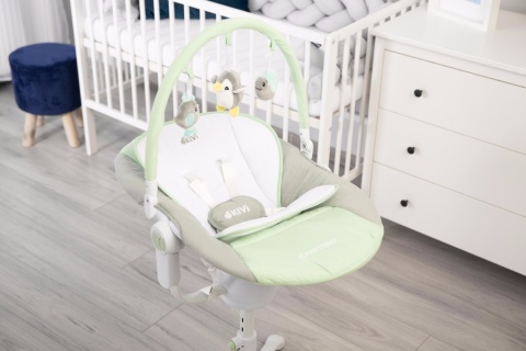 KIVI Caretero 3w1 krzesełko do karmienia funkcja leżaczka i huśtawki - MINT