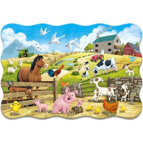 Puzzle 20el.maxi animals farm CASTOR