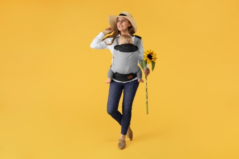 MARGAREET 3w1 Lionelo nosidełko ergonomiczne od 4m+ do 20kg - Urban Grey