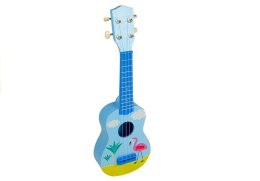 Ukulele 53 cm Gitara Niebieskie Flaming