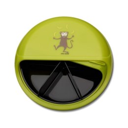 Carl Oscar Small SnackDISC™ 5 komorowy obrotowy pojemnik na przekąski Lime - Monkey