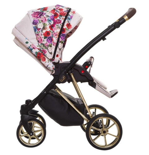 MUSSE 2w1 BabyActive wózek głęboko-spacerowy - Dark Rose / stelaż Rose Gold