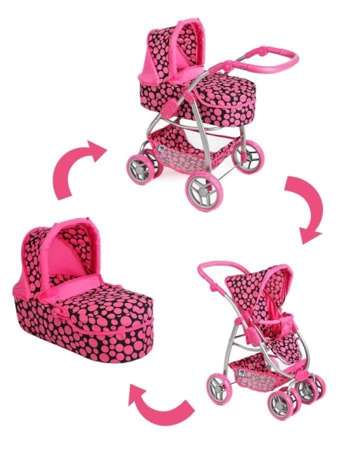 PLAYTO WÓZEK WIELOFUNKCYJNY DLA LALEK JASMINKA RÓŻ 16829