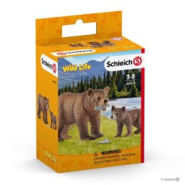 Schleich 42473 Matka Grizzly z małym niedźwiedziem. Wild life