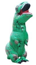 Kostium strój dmuchany dinozaur T-REX dla dzieci Gigant zielony 1.2-1.4m