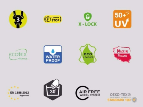 MOMMY Spring-Summer 3w1 BabyActive wózek głęboko-spacerowy + fotelik samochodowy Kite 0-13kg - 24 Peony